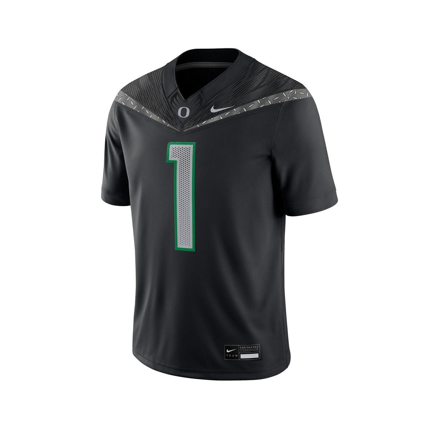 Men's 1 Black Oregon Ducks Game Jersey
