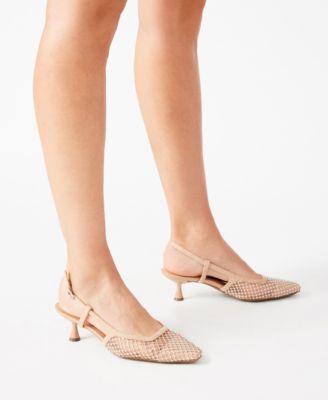 Women's Thia Rhinestone Mesh Slingback Pumps