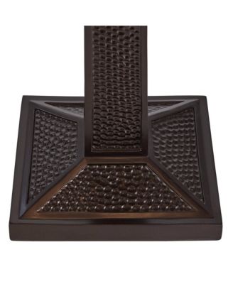 Rustic Western 66" Tall Standing Floor Lamp Column Pull Chain Bronze Metal Living Room Bedroom House Reading Office Home Decor Cabin Oak Leaves Mica Shade (Colors May Vary)