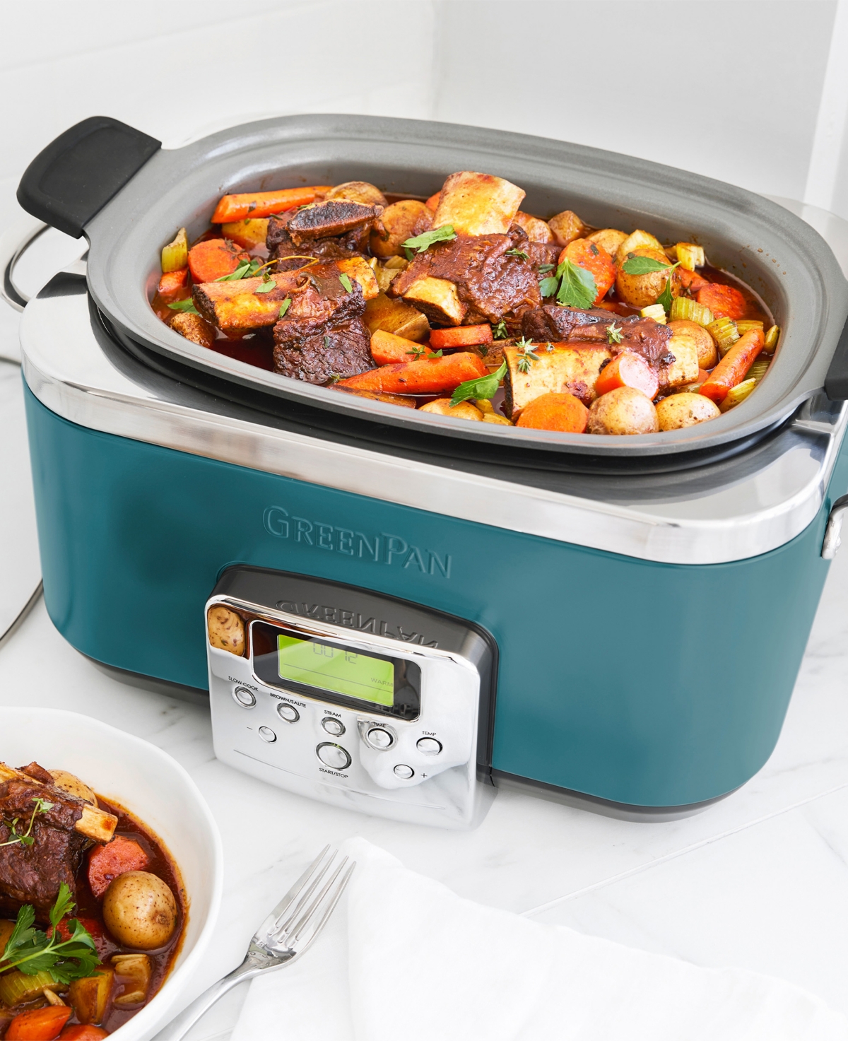 Greenpan Elite 6qt Slow Cooker In Tapestry