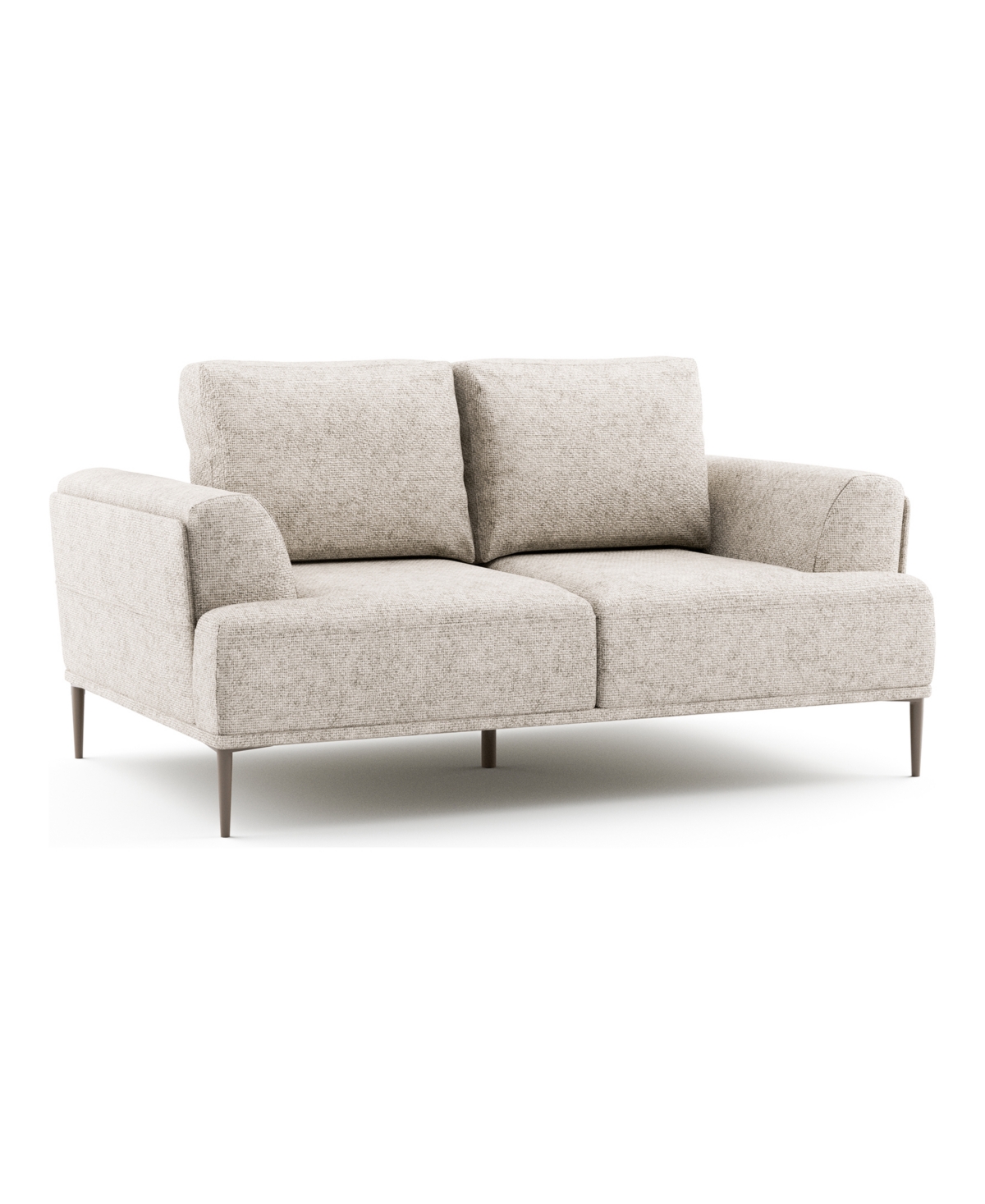 Furniture Of America 65" Orlandi Chenille 2-seater Flared Arm Loveseat In Light Brown