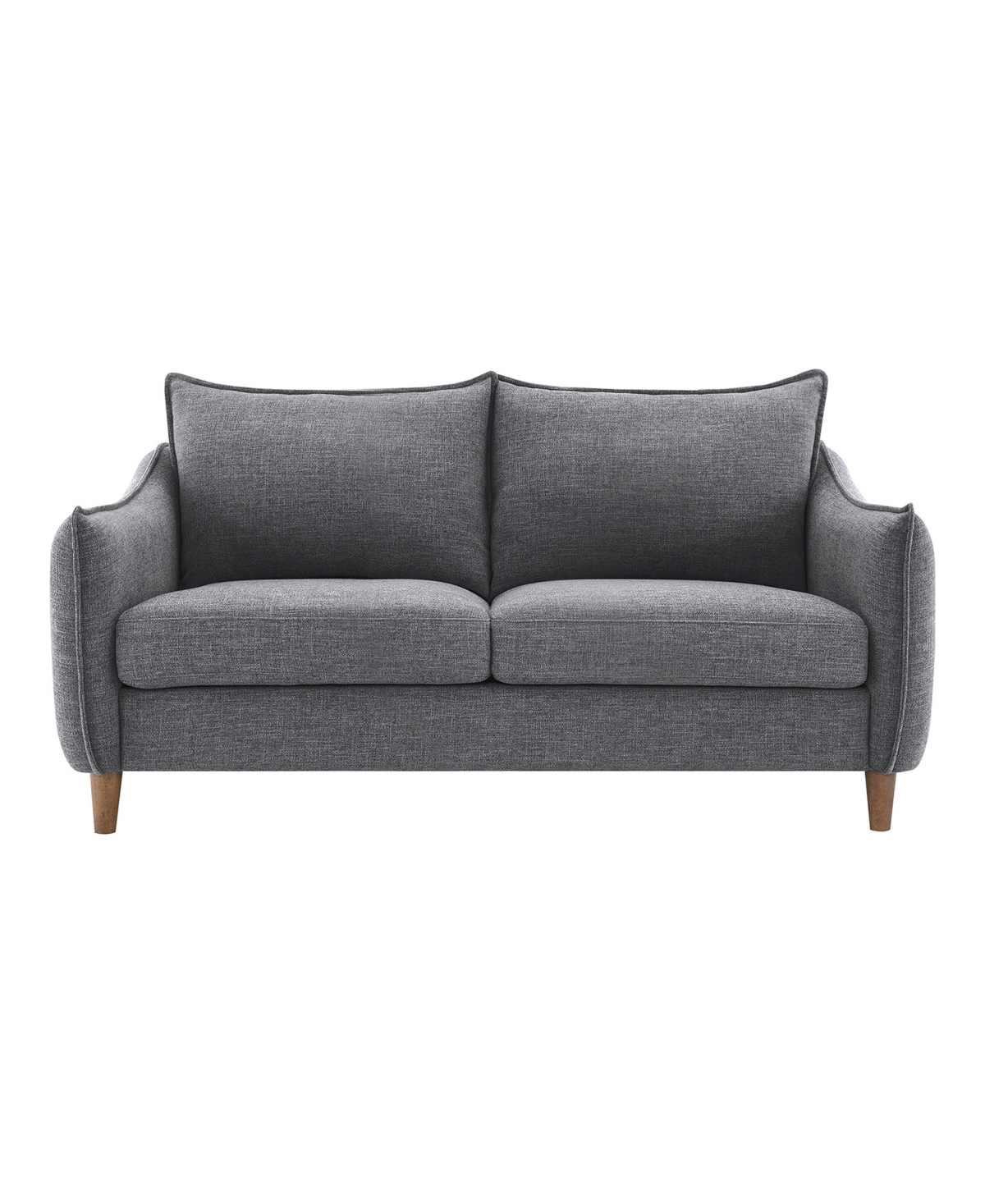 Furniture Of America 66" Lacy Chenille Slope Arm 2-seater Loveseat In Gray
