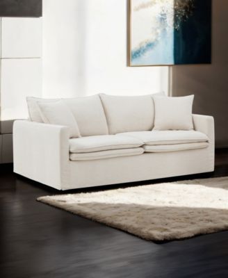 84" Linen Maddy Narrow Track Arm Sofa