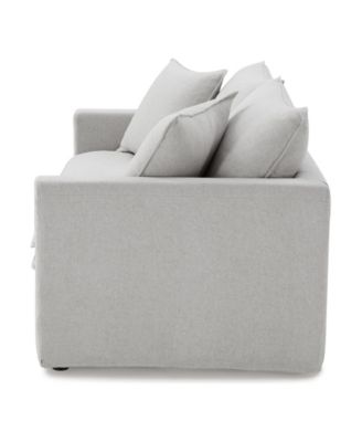 68" Linen Maddy 2-Seater Narrow Track Arm Loveseat