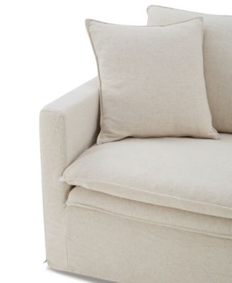 84" Linen Maddy Narrow Track Arm Sofa