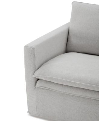 84" Linen Maddy Narrow Track Arm Sofa