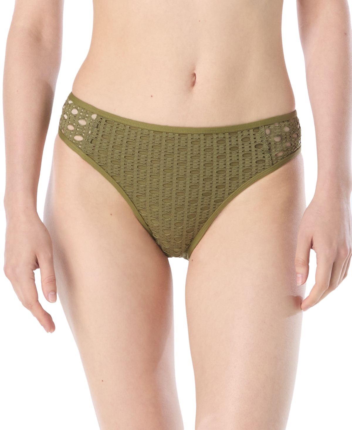 CARMEN MARC VALVO WOMEN'S CROCHET BIKINI BOTTOMS 