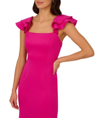 【海外限定】AdriannaPapell ドレス☆Adrianna Pink Papell Scub Adrianna Papell Women's Square-Neck Scuba Mermaid Gown - Macy's
