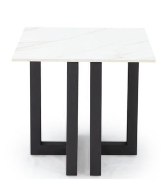 Emila 24" Square Sintered Stone Mix and Match End Table