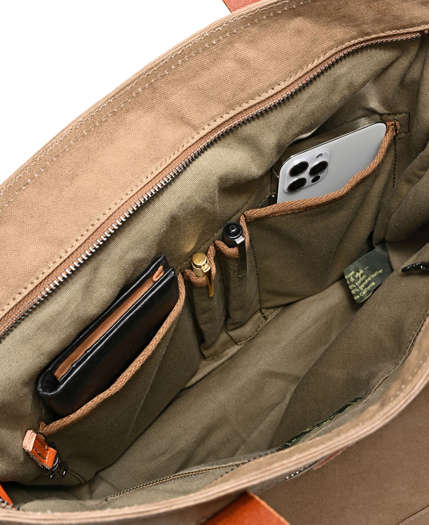 Женская сумка TSD BRAND Super Horse Canvas, цвет: Коричневый — фото 9