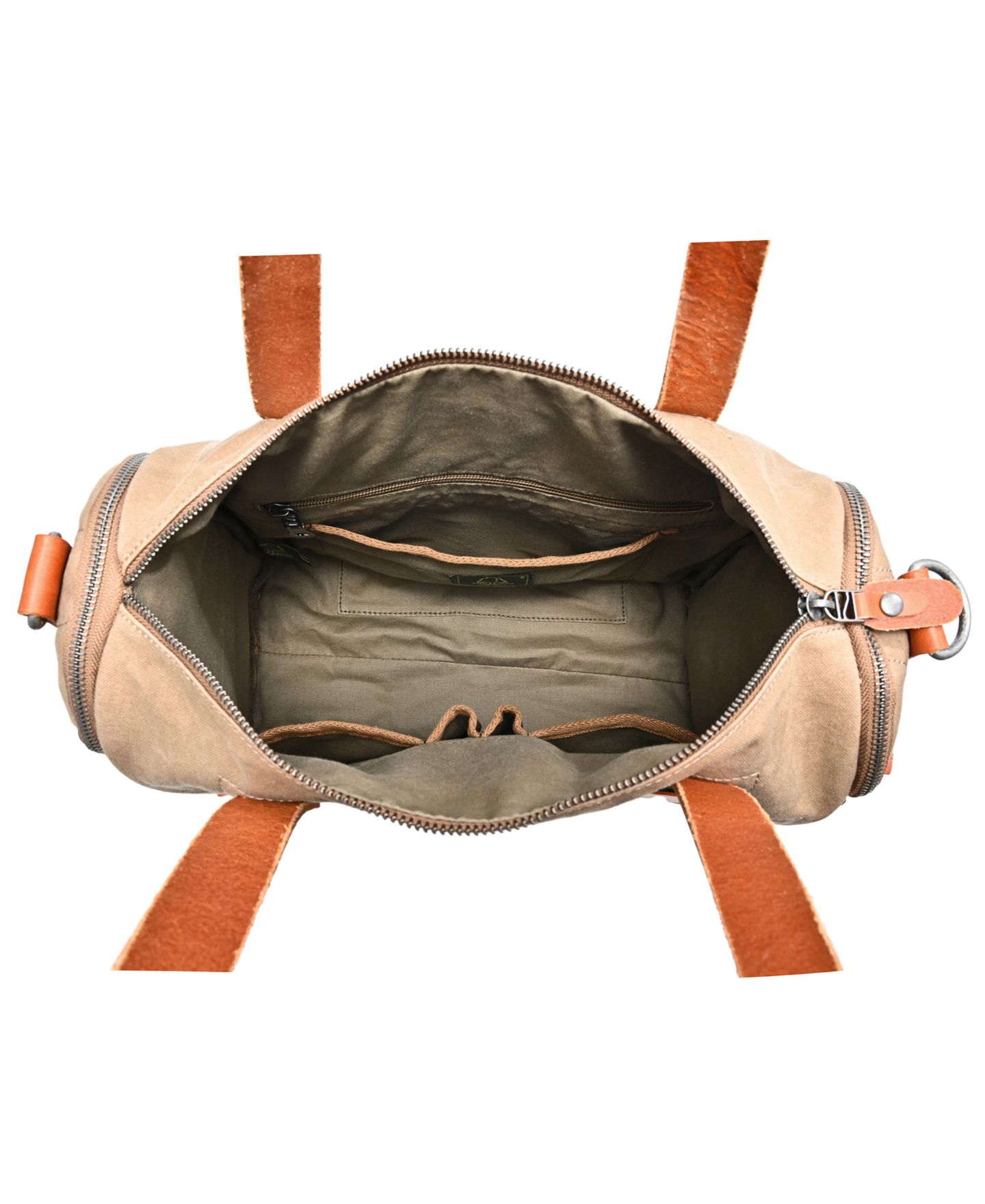 Женская сумка TSD BRAND Super Horse Large Canvas Satchel, цвет: Коричневый — фото 3