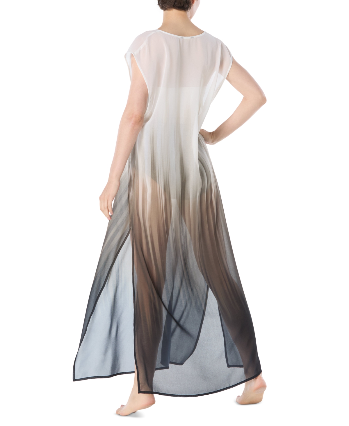 CARMEN MARC VALVO WOMEN'S V-NECK MAXI DRESS SWIM COVER-UP 