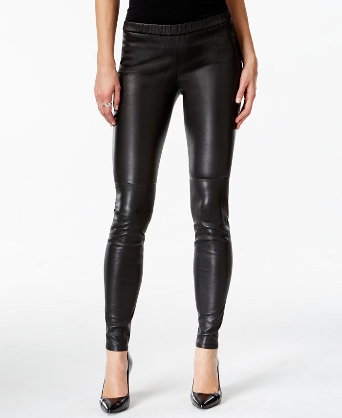 Michael Kors Faux-Leather Leggings - Macy's