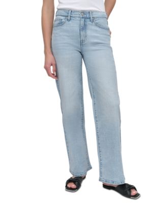 DKNY Jeans - Women's High-Rise Tailored Wide-Leg Jeans