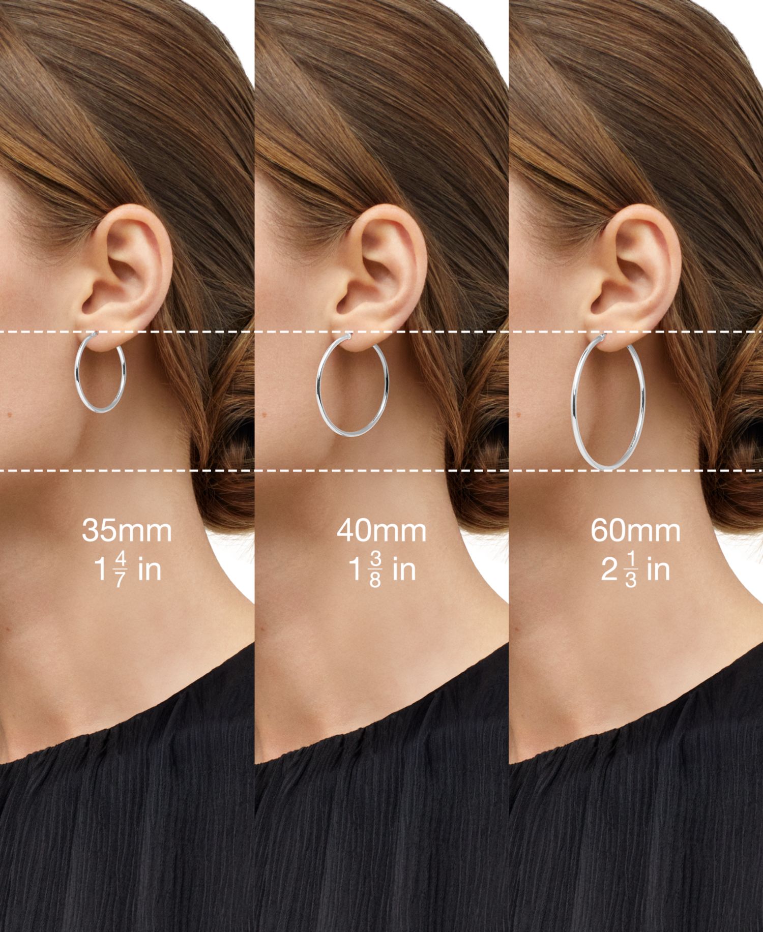 Glitter Twist Hoop Earrings in Sterling Silver
