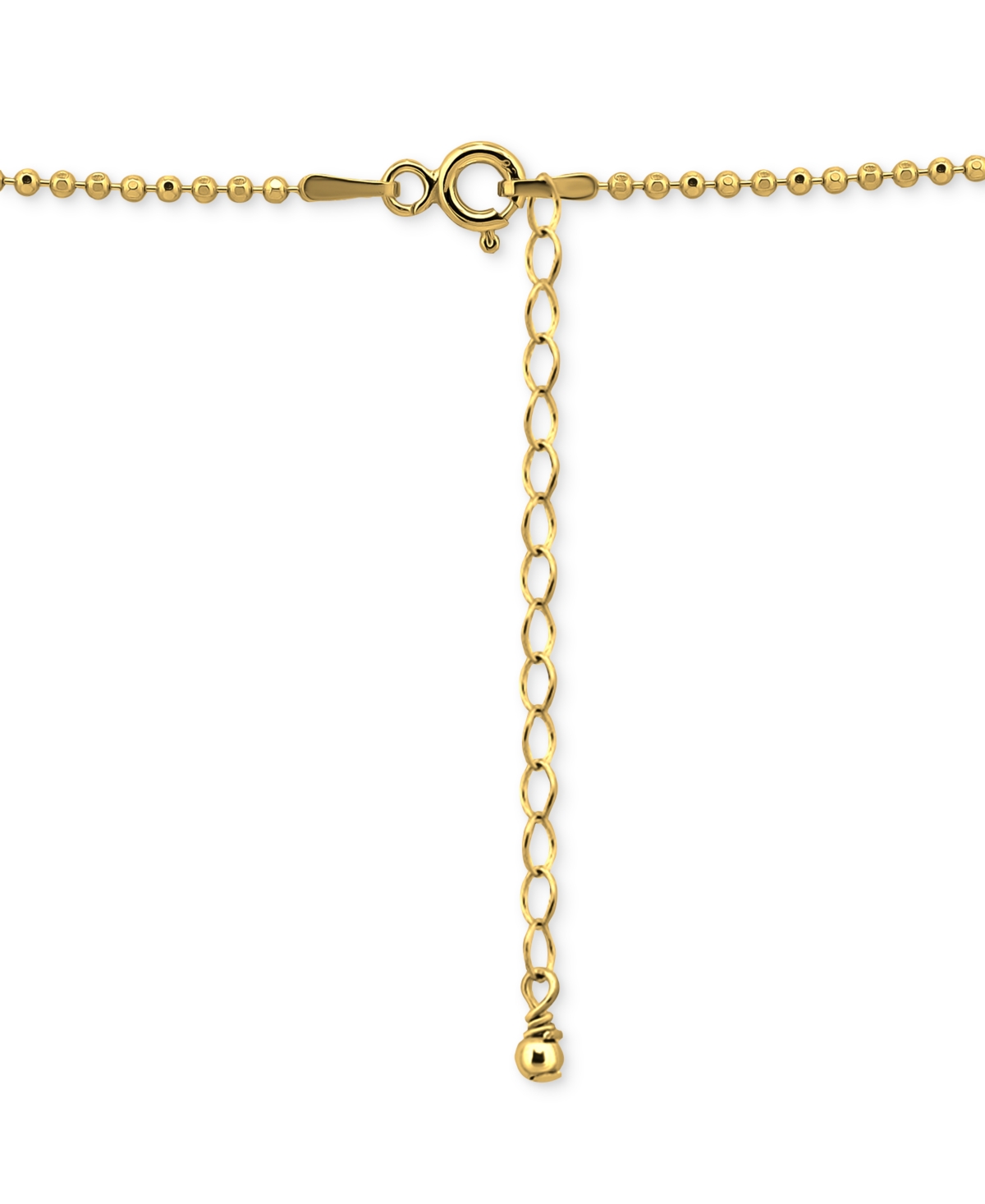 Giani Bernini Faceted Bead Link Chain Necklace, 16" + 2" Extender, Exclusively At Macy's In Gold Over Silver