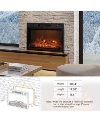 18/23 Inch Electric Fireplace Inserted with Adjustable LED Flame-23 inches
