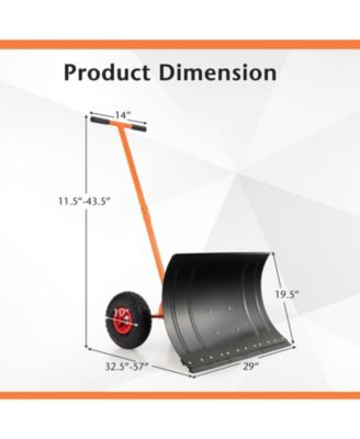 29 Inches Snow Pusher for Driveway