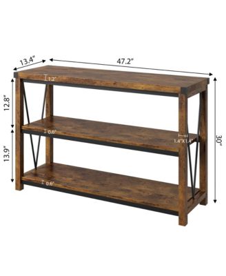 Farmhouse Entryway Table,47 Inch Narrow Long Console Table with Storage