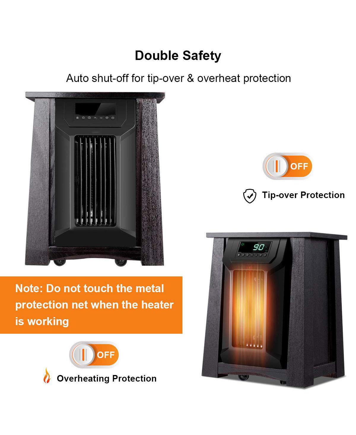 Sugift 1500W 12H Timer Caster Portable Electric Space Heater