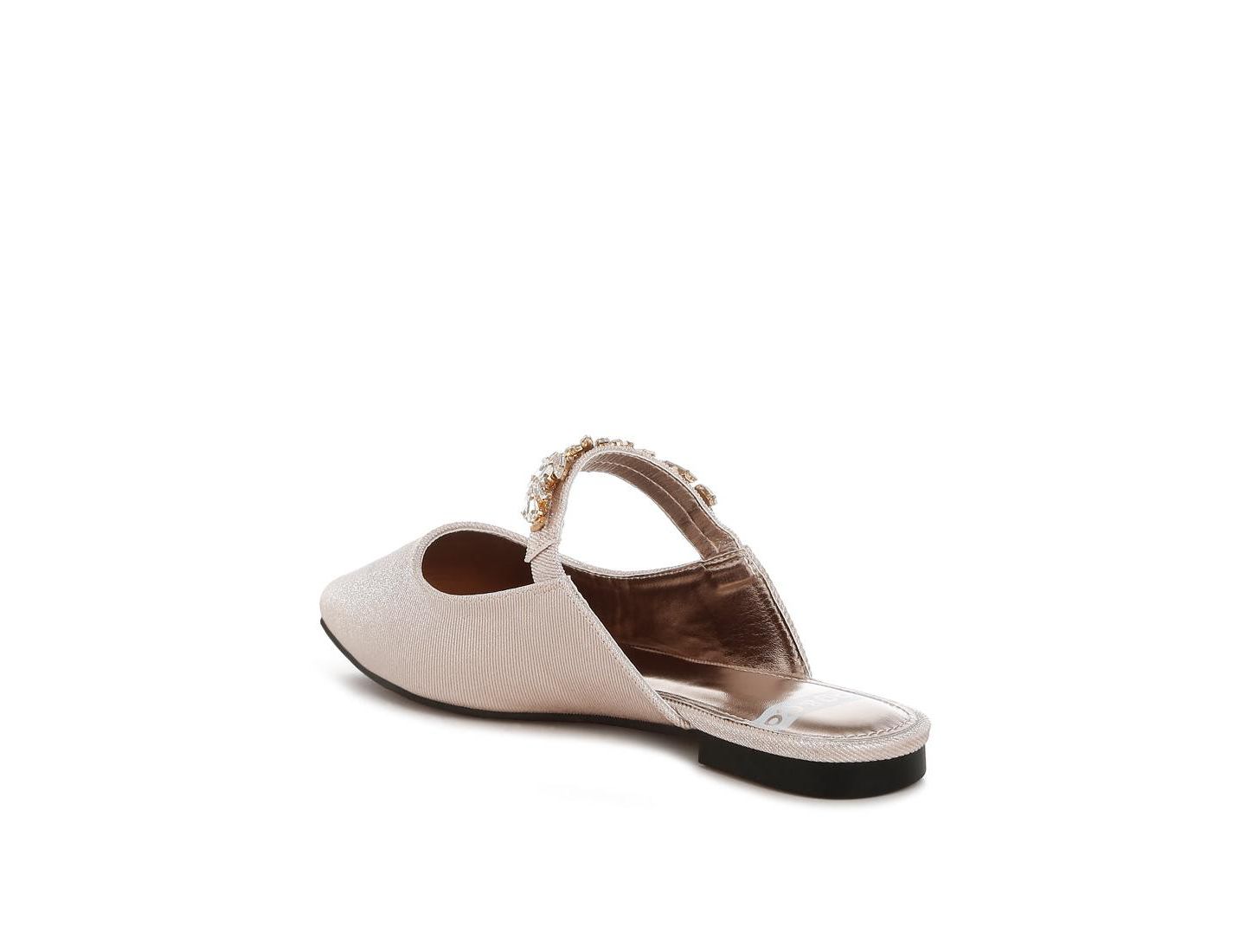 Женские сабо Rag & Co Magnum Diamante Strap Glitter Mules, цвет: Бежевый — фото 3