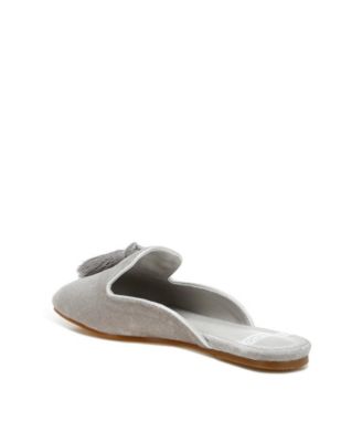 Cardinal Tassel Detail Velvet Mules