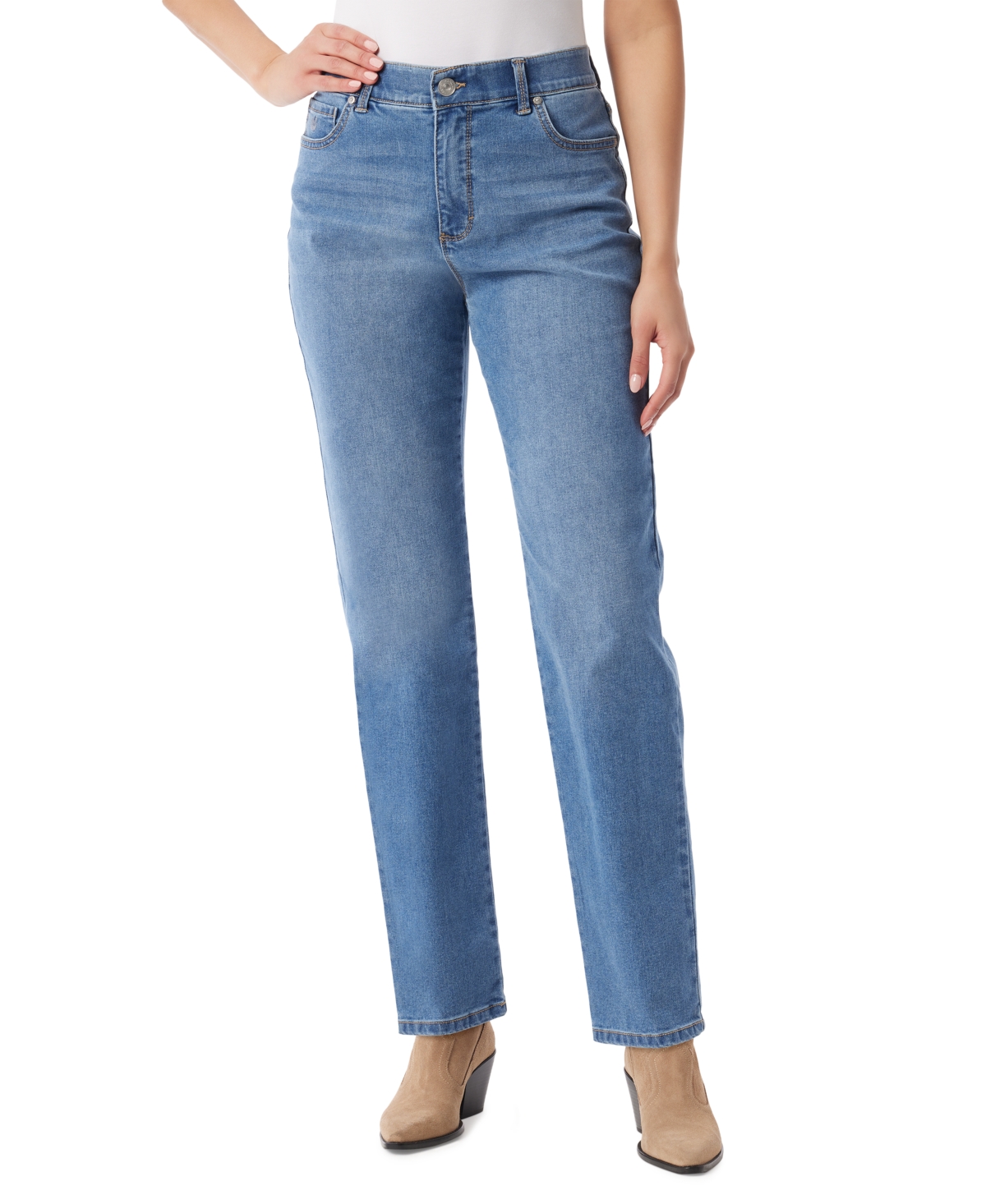 GLORIA VANDERBILT WOMEN'S DREAM HIGH-RISE STRAIGHT JEANS 