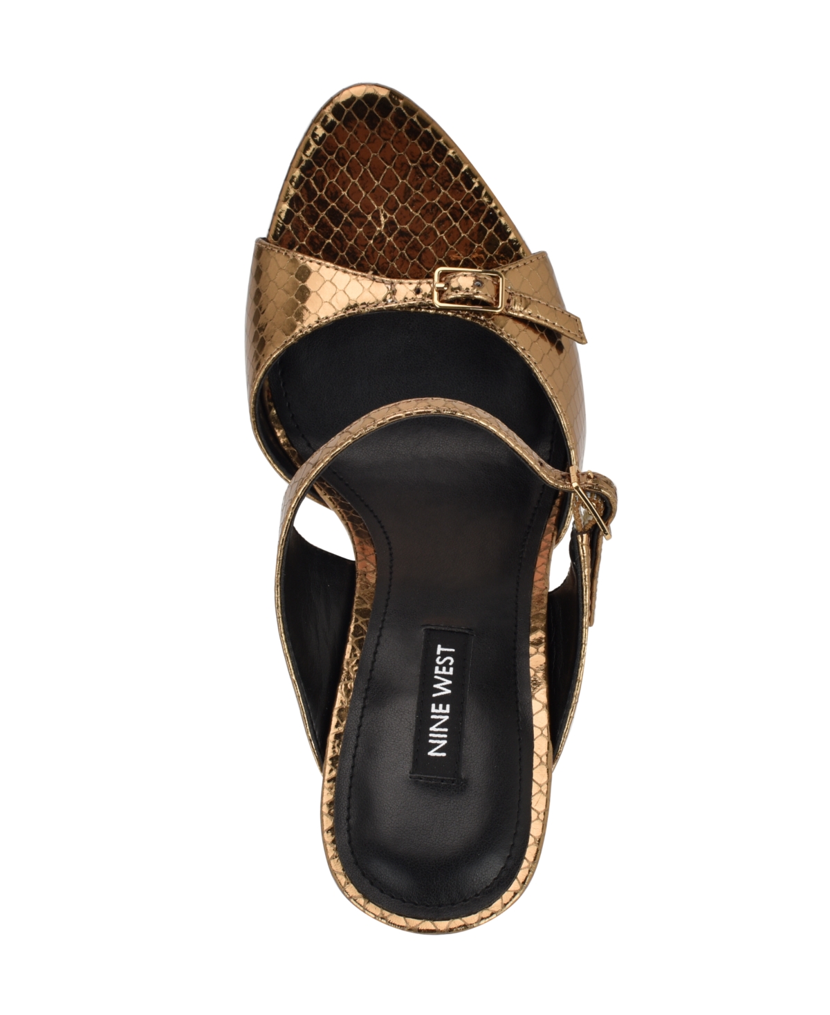 Nine West Women's Reida Open Toe Dress Sandals In Bronze Snake