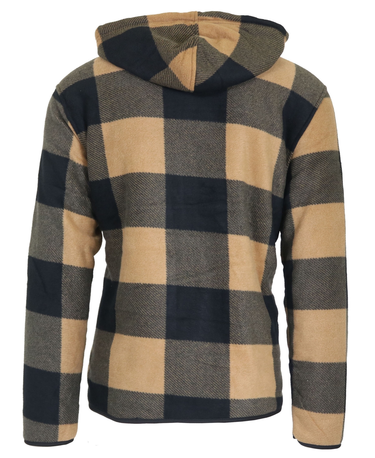 Galaxy By Harvic Men's Modern Fit Heavyweight Polar Fleece Plaid Hoodie with Sherpa Lining