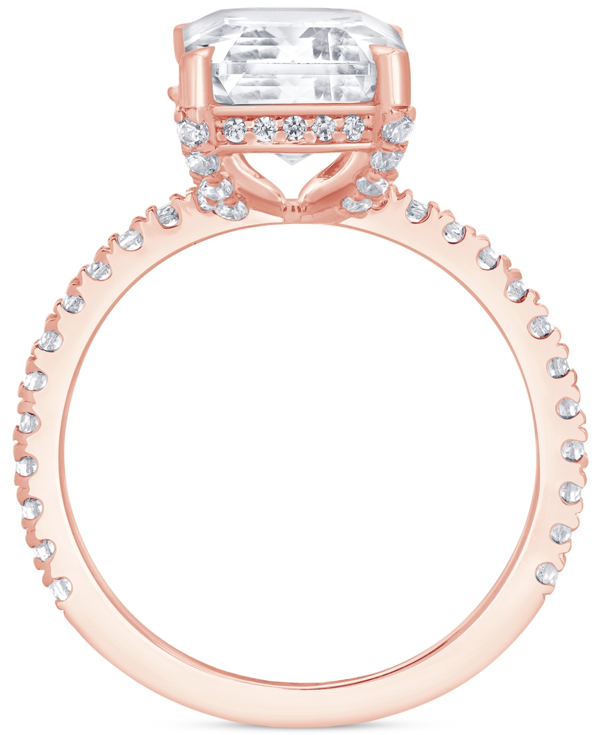 Badgley Mischka Igi Certified Lab Grown Diamond Emerald-cut Engagement Ring (5-1/2 Ct. T.w.) In 14k White, Yellow Or In Rose Gold