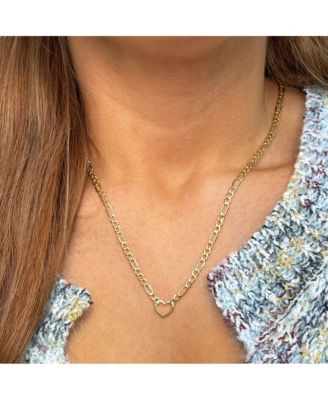 Figaro Heart Necklace 14K Gold
