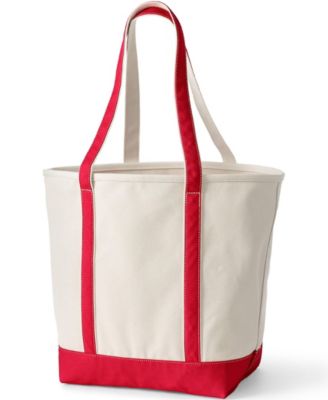 Large 5 Pocket Open Top Long Handle Canvas Tote Bag