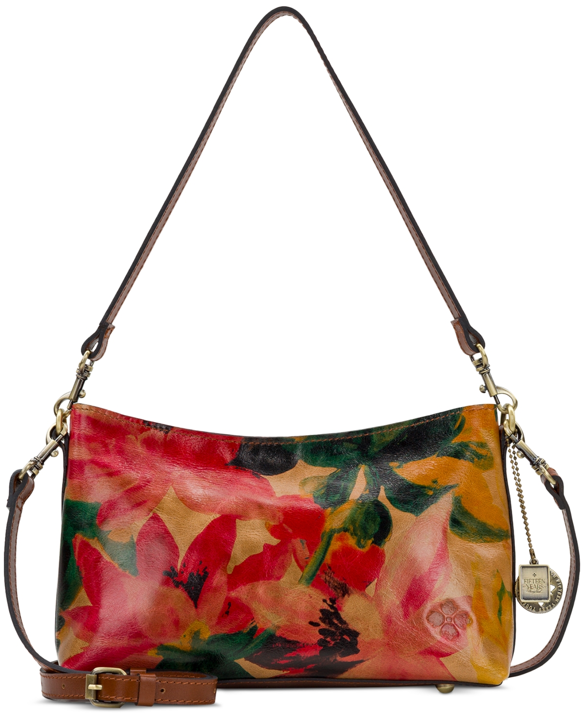 Patricia Nash Betta Medium Leather Crossbody, Created For Macy's In Cognac