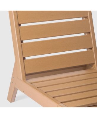 Outdoor HDPE Deep Seating Modular Armless Patio Chair with Cushions