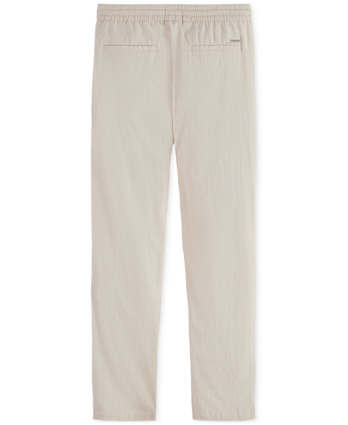Мужские брюки SCOTCH & SODA Linen Warren Drawstring, цвет: Молочный белый — фото 7