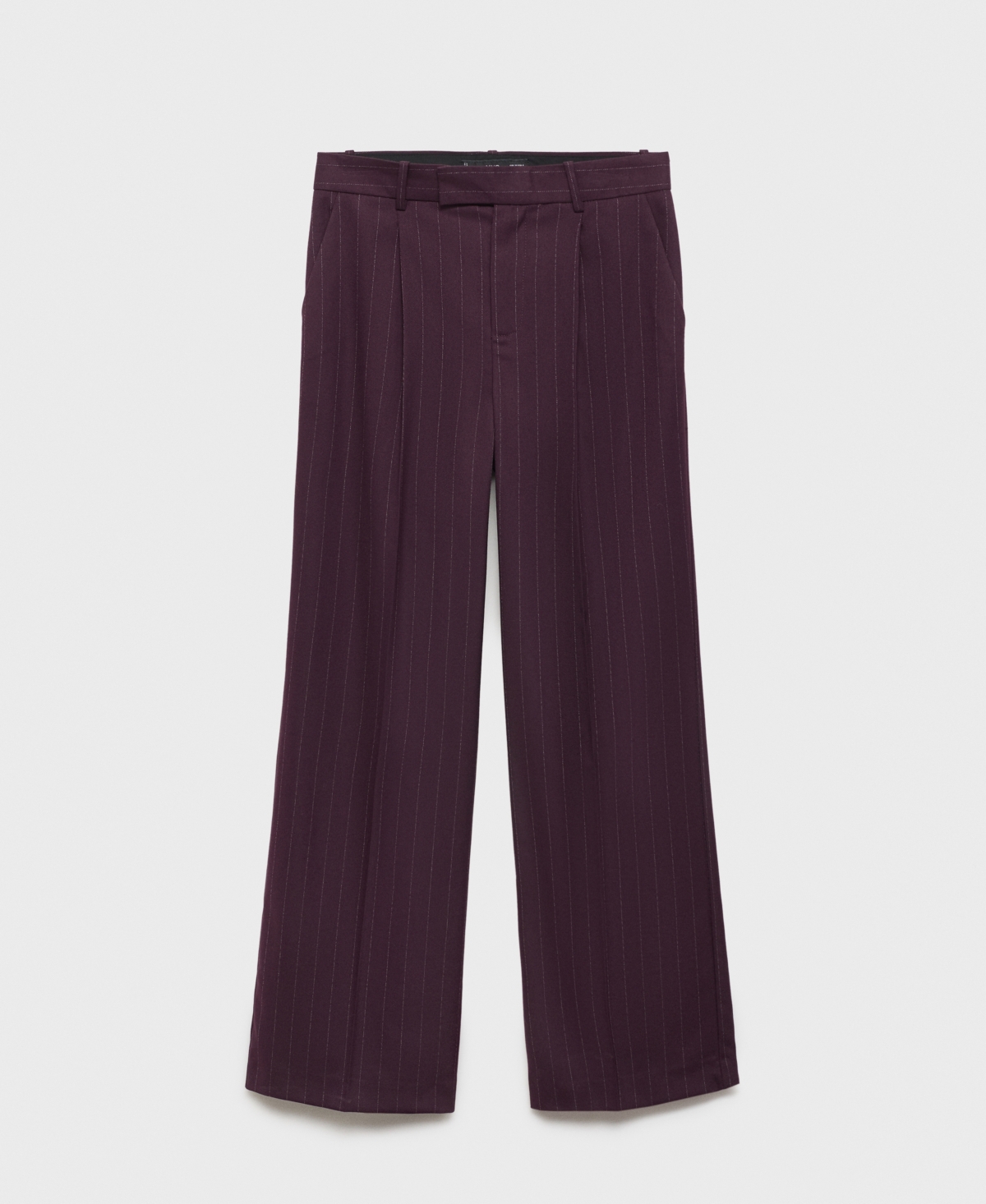 Mango Women's Pinstripe Pleated Pants In Wine