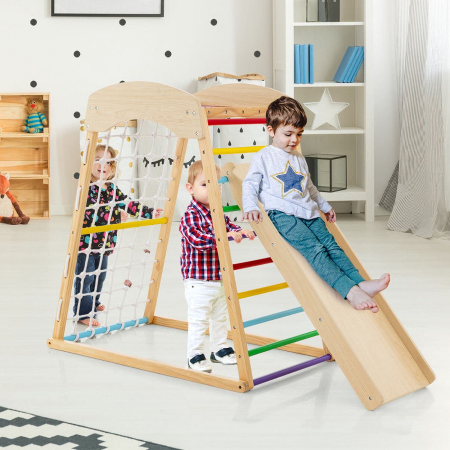 6-in-1 Wooden Jungle Gym