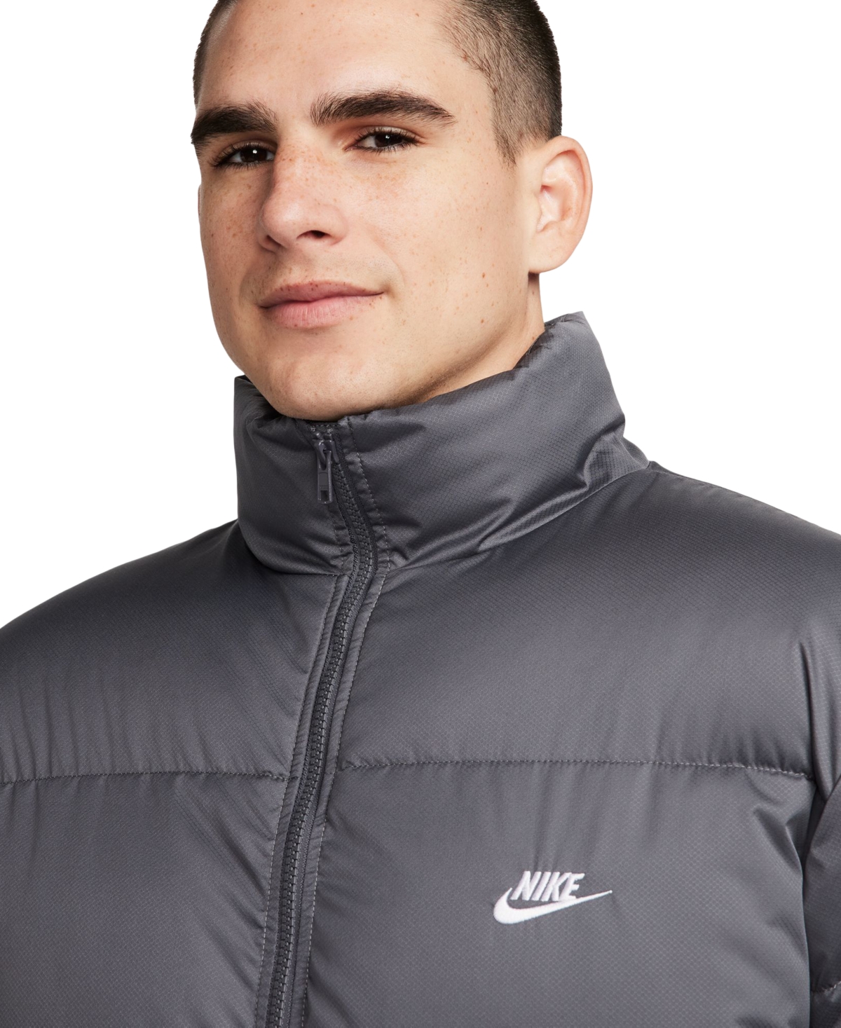 Nike Men's Sportswear Club Water-Repellant Puffer Jacket -white