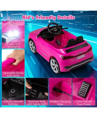 12V Kids Ride On Car w/Remote Control 4 Wheels Suspension 3 Speeds LED Headlight