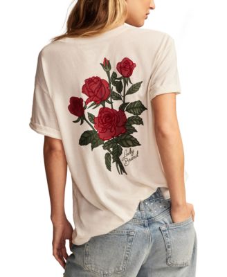 Lucky Brand Women's Botanicals Print Tee – Short Sleeve Scoop Neck