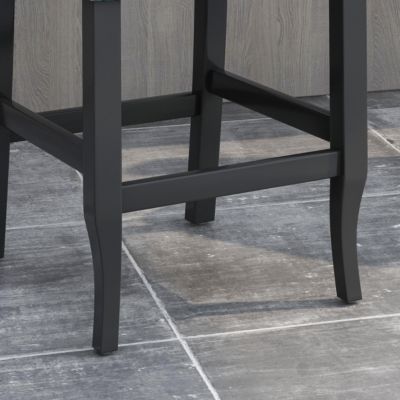 Set of 2 Wingback Counter Stools with Button-Tufted Back & Nailhead Accents-The Pop Home