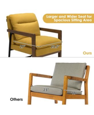 Single Sofa Chair with Extra-Thick Padded Backrest and Seat Cushion