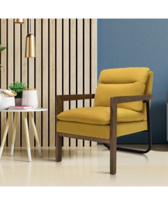 Single Sofa Chair with Extra-Thick Padded Backrest and Seat Cushion