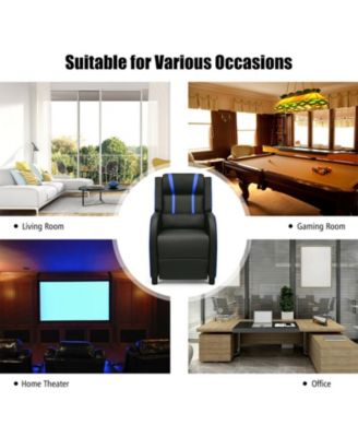 Massage Racing Gaming Single Recliner Chair