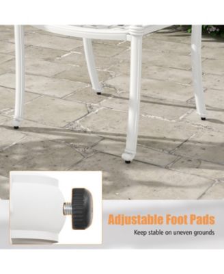 Cast Aluminum Patio Chairs Set of 2 with Armrests