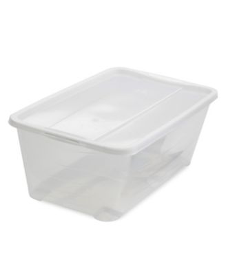 6L Shoe and Closet Storage Box Stacking Containers, Clear (40 Pack)