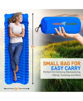 Ultralight Sleeping Pad with Carrying Bag, Compact & Lightweight, Blue