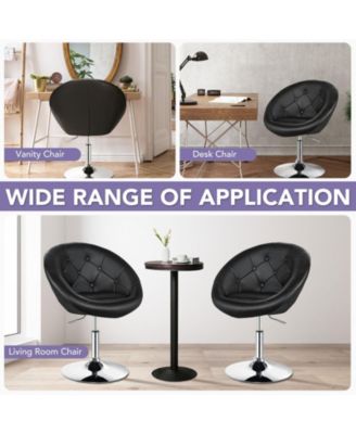 1 Piece Adjustable Modern Swivel Round Tufted