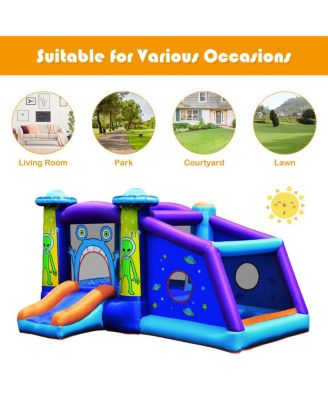 Castle Jumping Bouncer with Water Slide and 550W Blower
