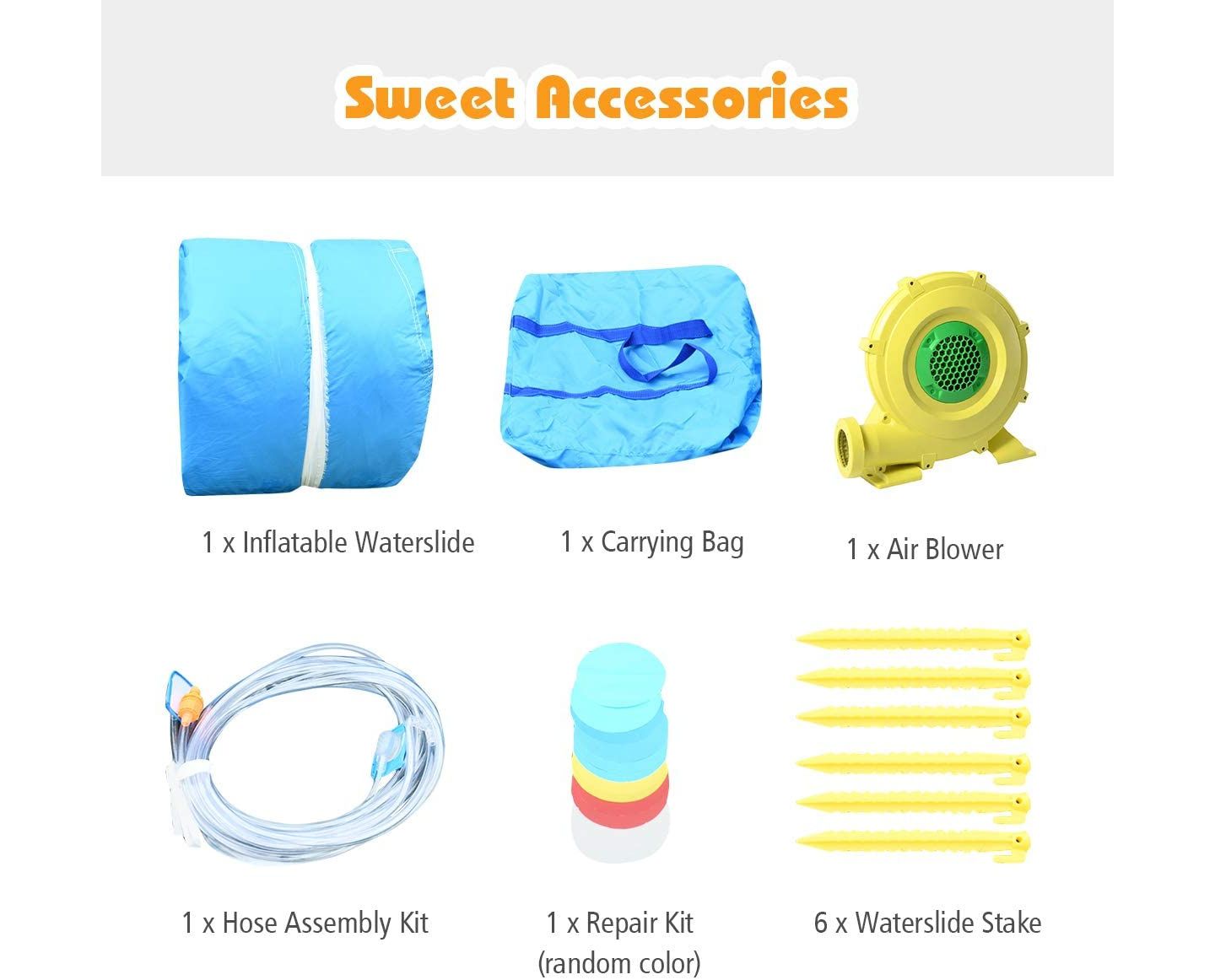 Детская игрушка GOUUN Inflatable Water Slide Bounce House with Water Cannon and Blower — фото 5